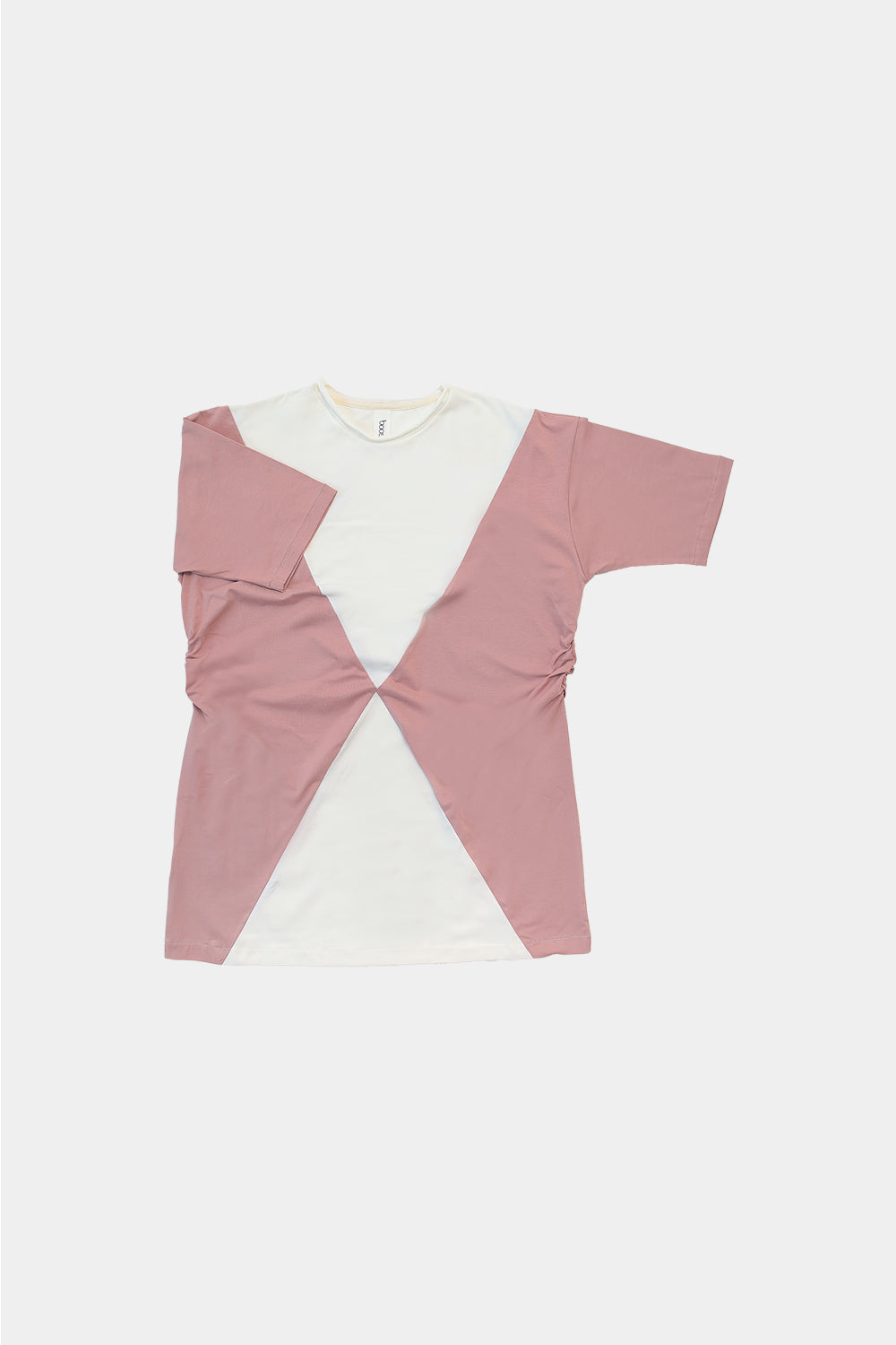 sukienka dziecięca- PANEL DRESS pink/ecru