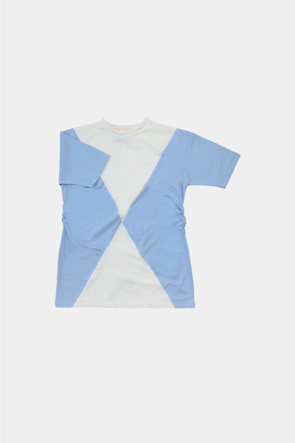 sukienka dziecięca- PANEL DRESS blue/ecru