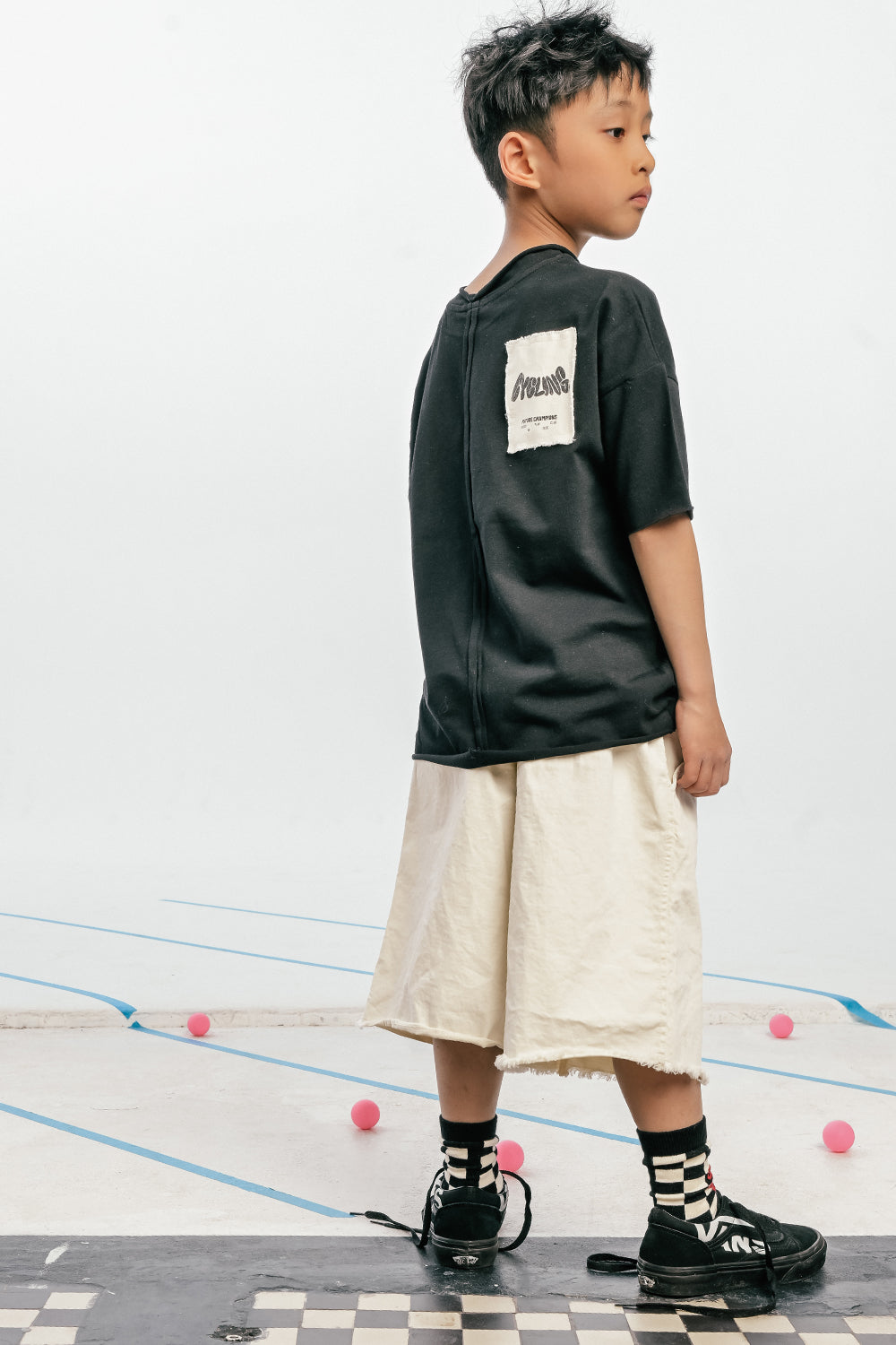 koszulka dziecięca- BLACK CYCLING TEE