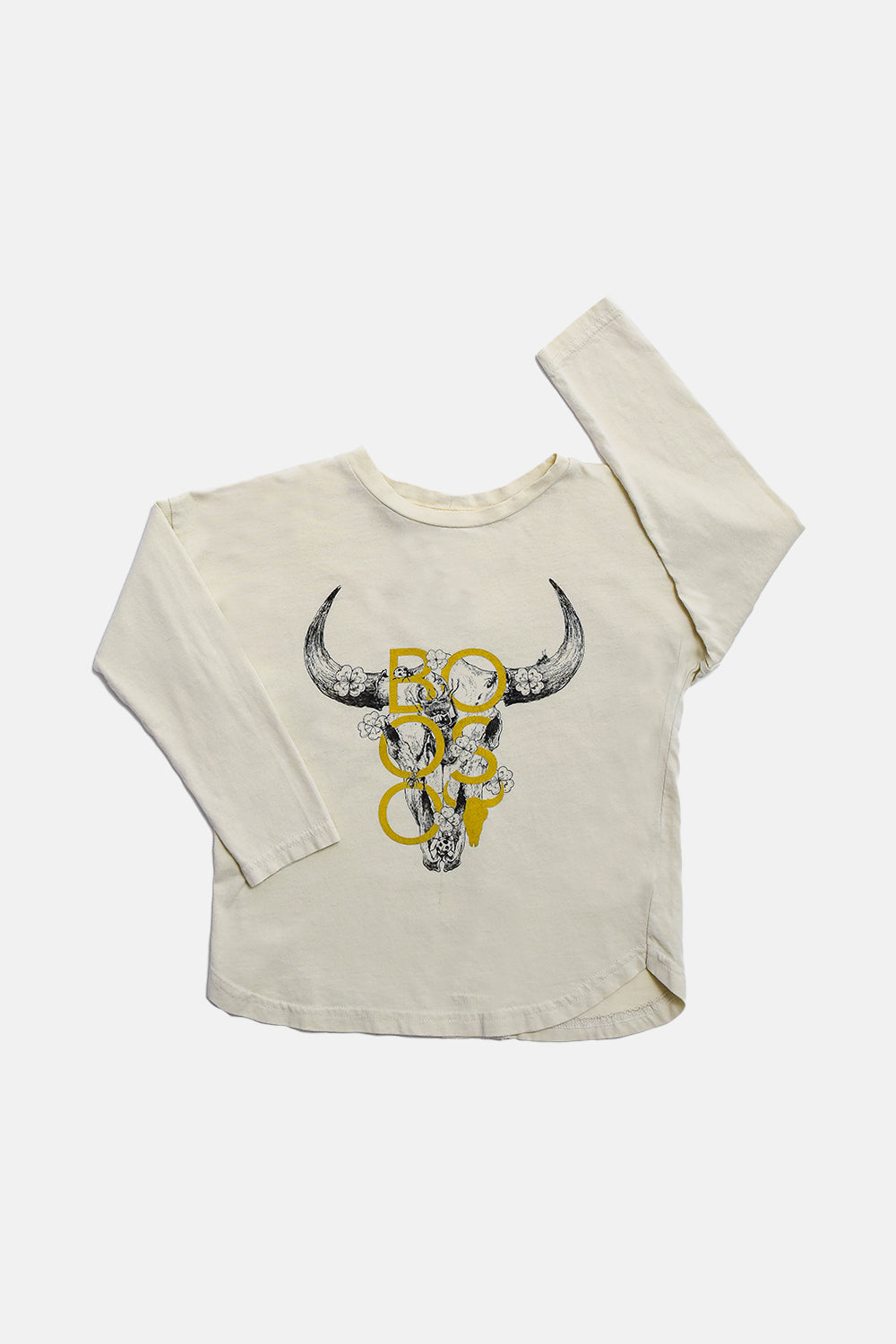 koszulka dziecięca- BISON IVORY LONG ivory/black/mustard