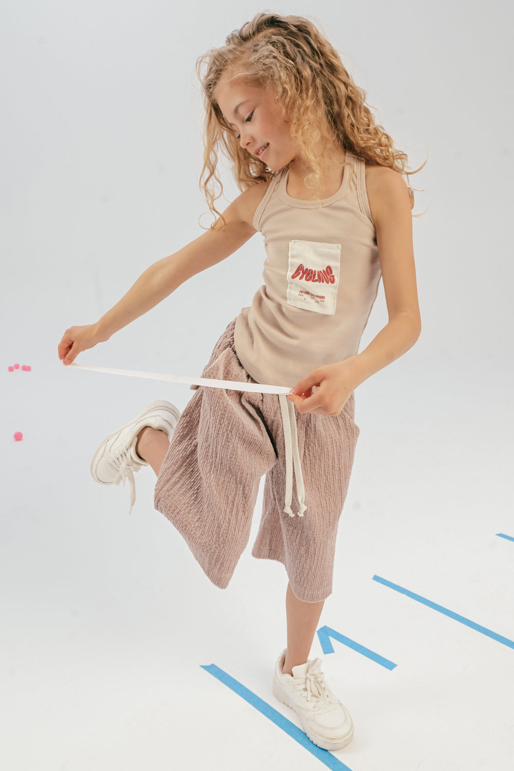 szorty dziecięce - CORDUROY SHORTS light pink