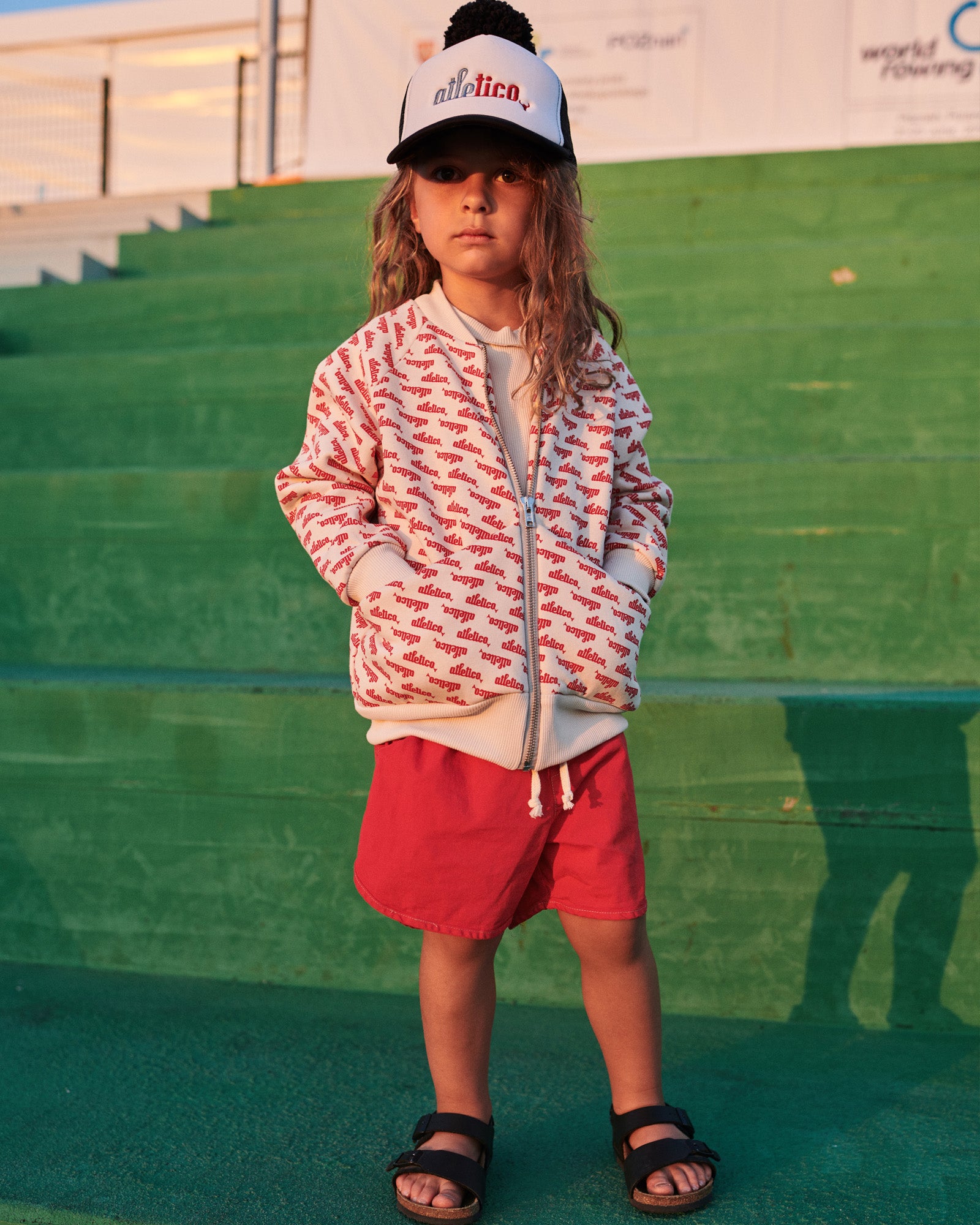 bluza dziecięca- ATLETICO BOMBER beige/red