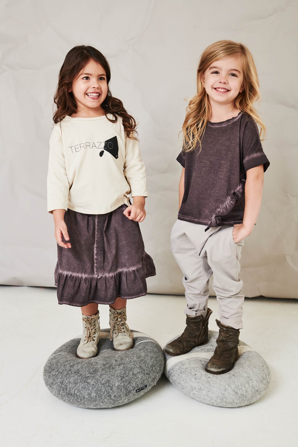 spódnica dziecięca- COLDDYE SKIRT aubergine