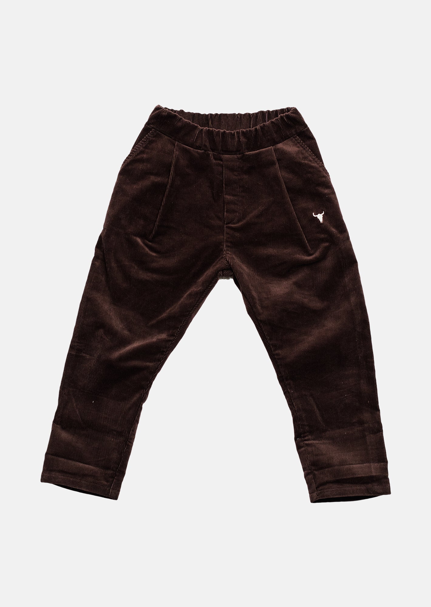 spodnie dziecięce-CORDUROY PANTS brown