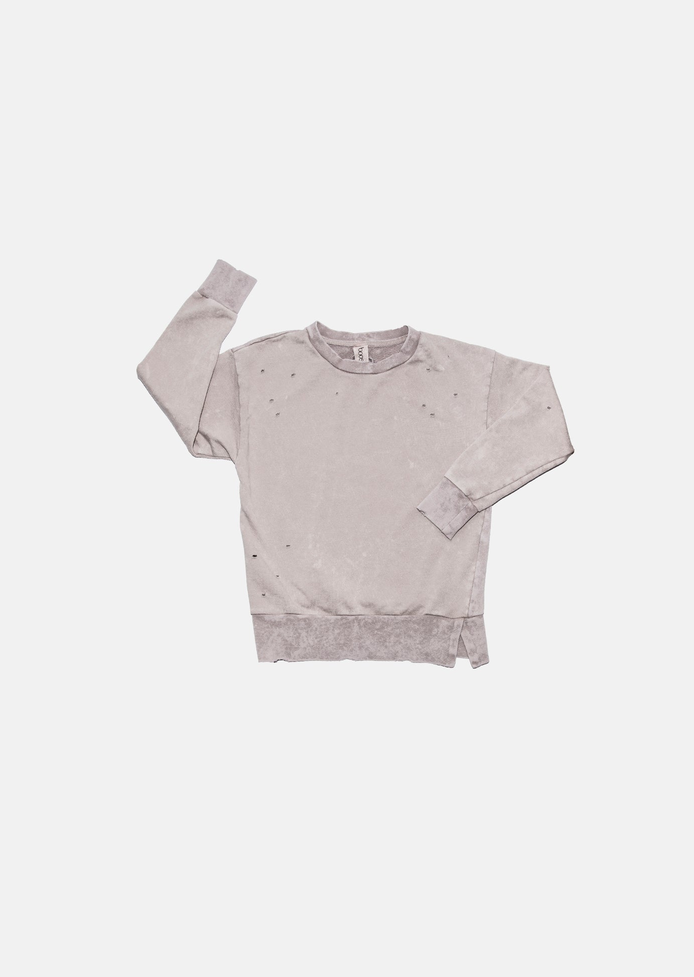 bluza dziecięca - TORN SWEATSHIRT gray