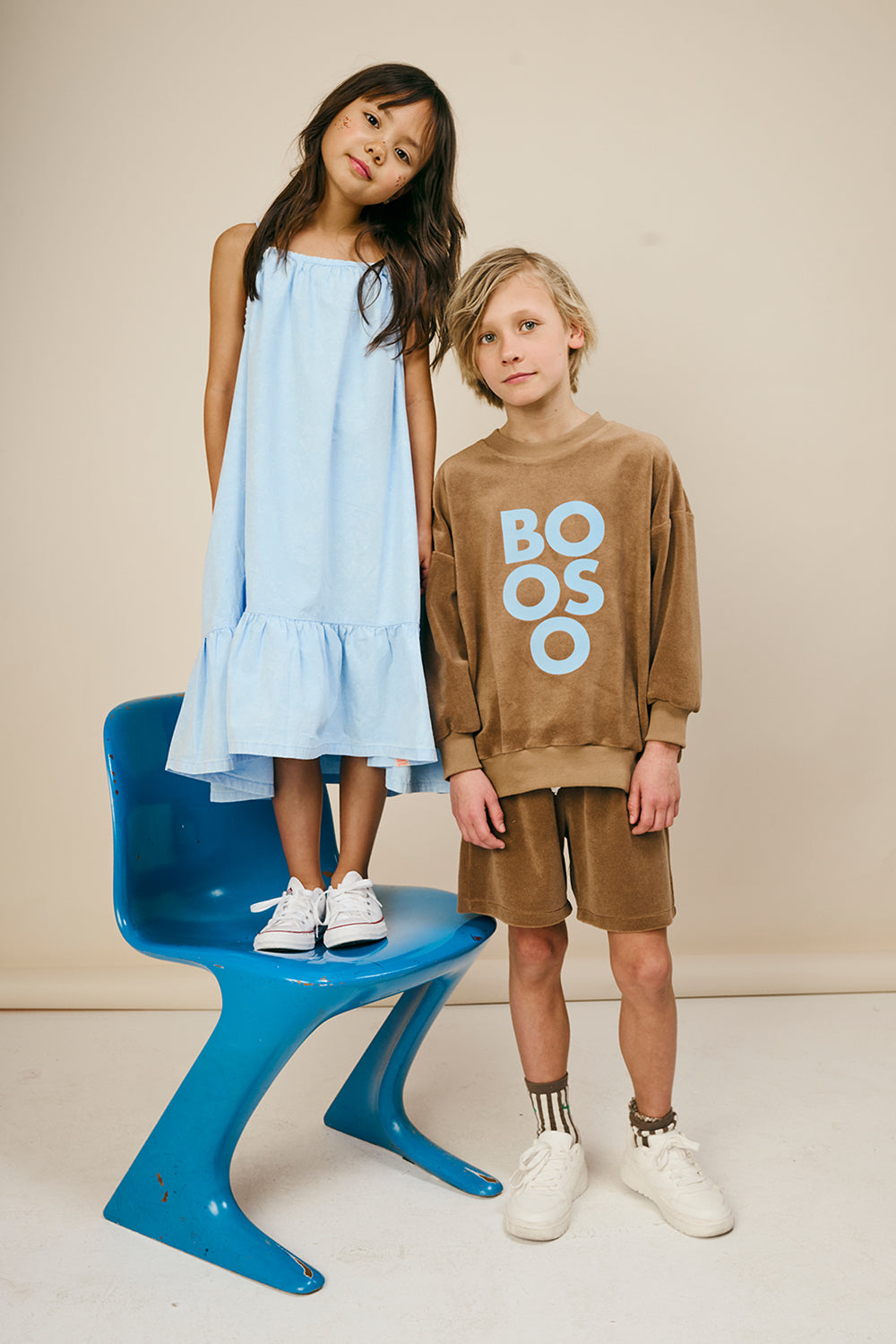 szorty dziecięce - TERRY BROWN SHORTS brown