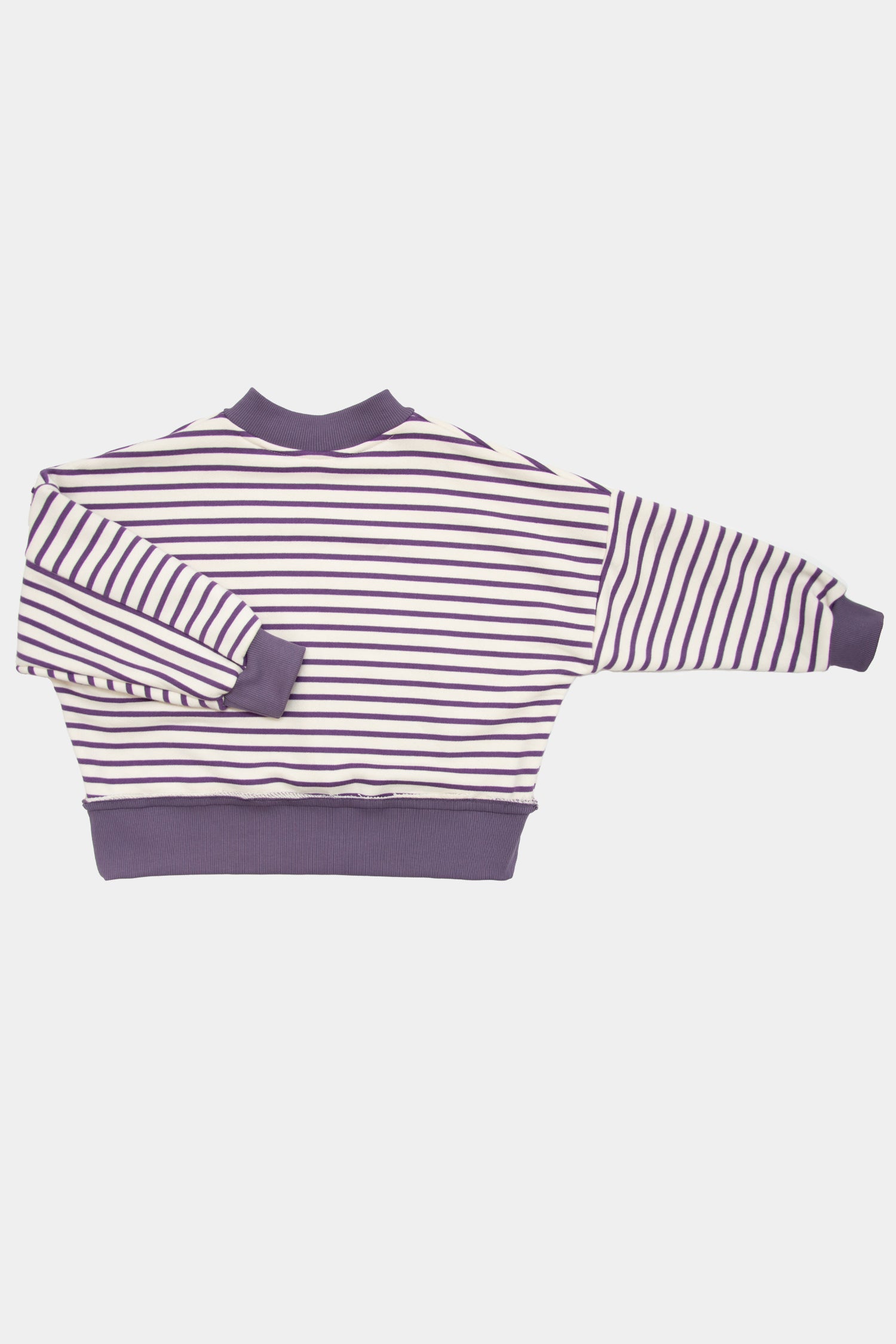 bluza dziecięca- STRIPED SWEATSHIRT purple/ecru