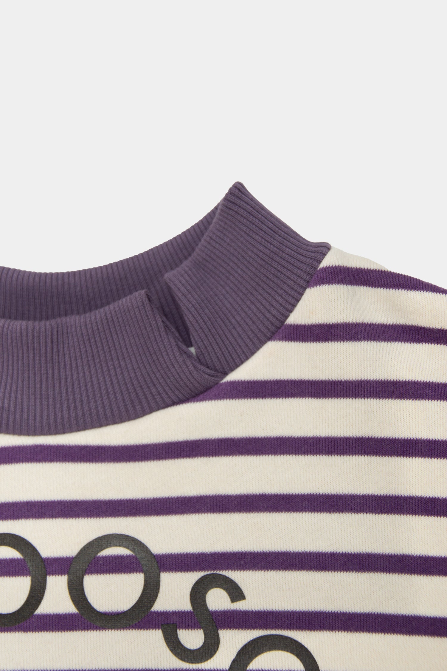 bluza dziecięca- STRIPED SWEATSHIRT purple/ecru