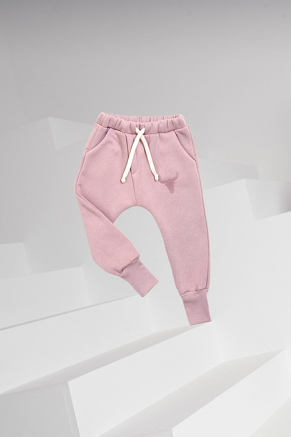 spodnie dziecięce - WARM PANTS dusty pink