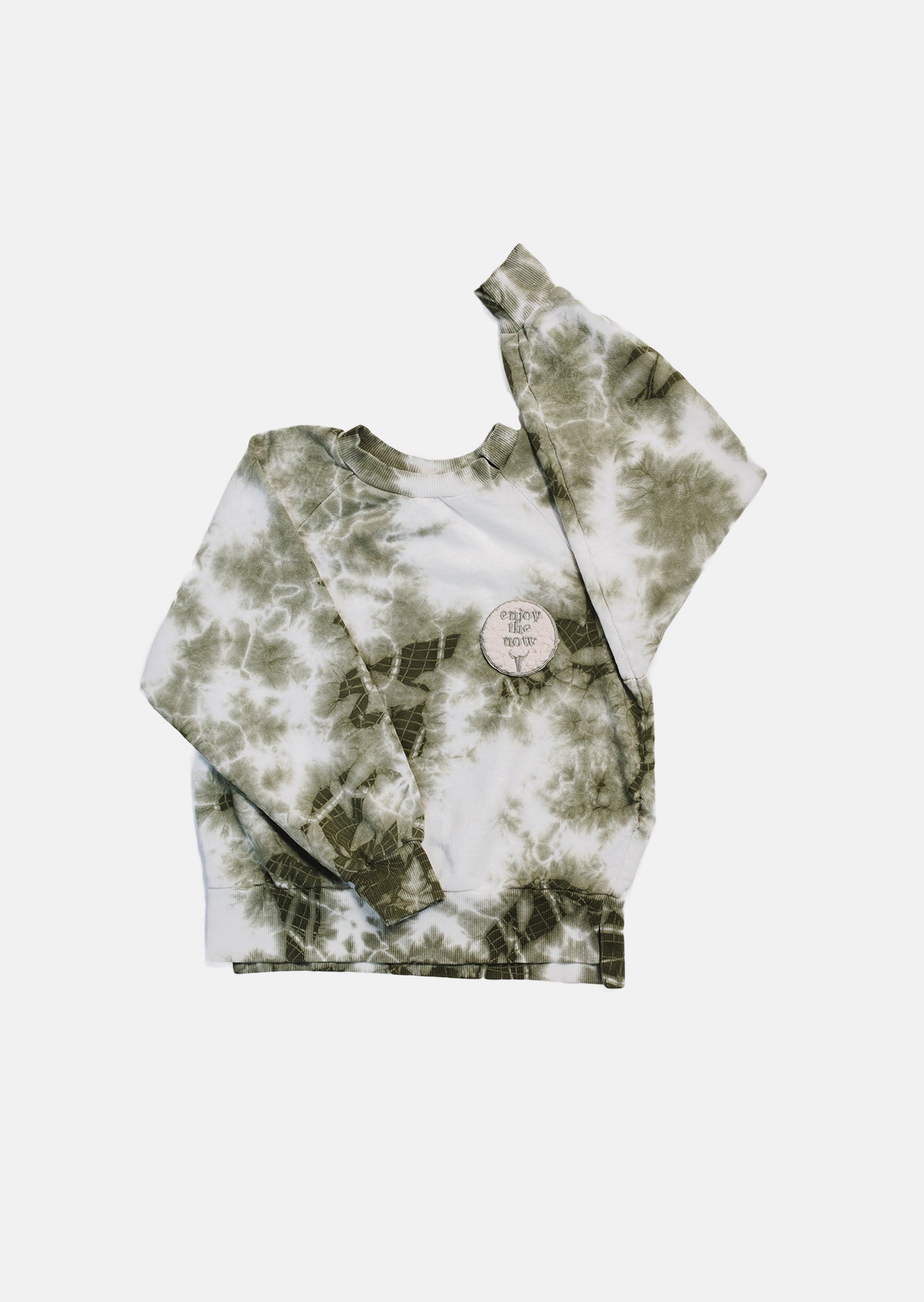 bluza dziecięca - SIMPLE TIEDYE SWEATSHIRT khaki