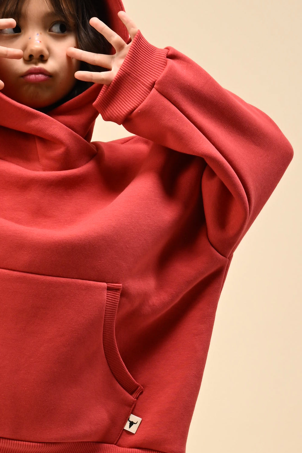 bluza dziecięca- RED WIDE HOODIE red