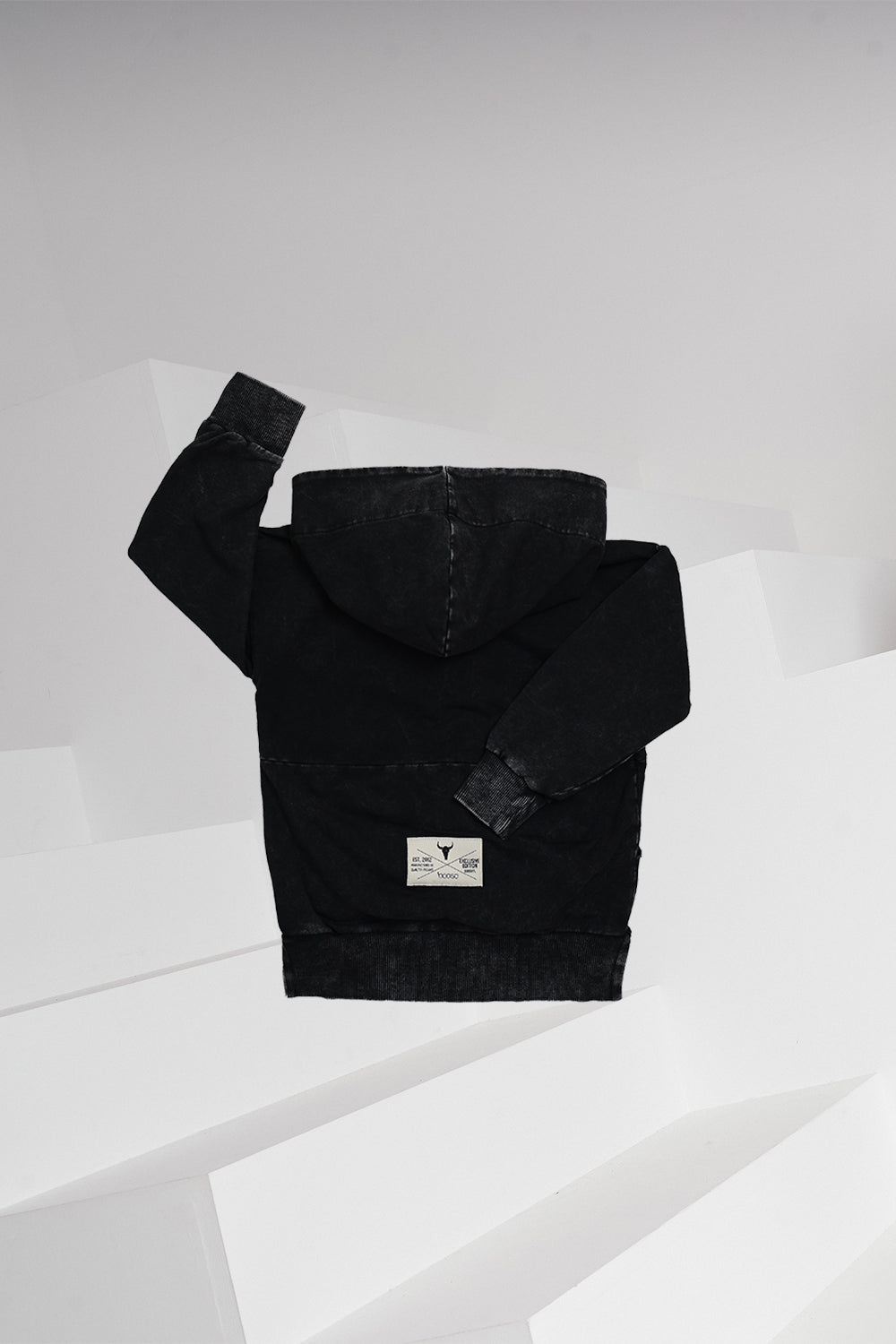 bluza dziecięca - ZIP ACID BLACK HOODIE black