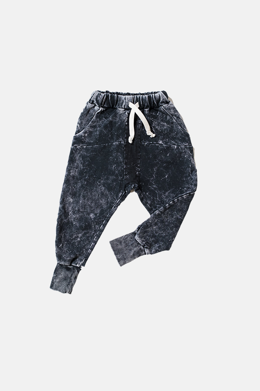 spodnie dziecięce - STRIPED BLACK PANTS black