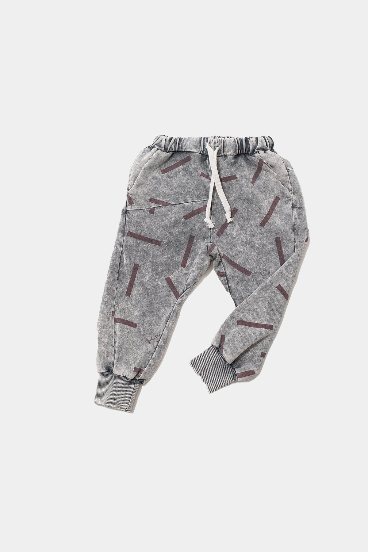 spodnie dziecięce- SHAPE PANTS RYTHM gray vintage/burgund