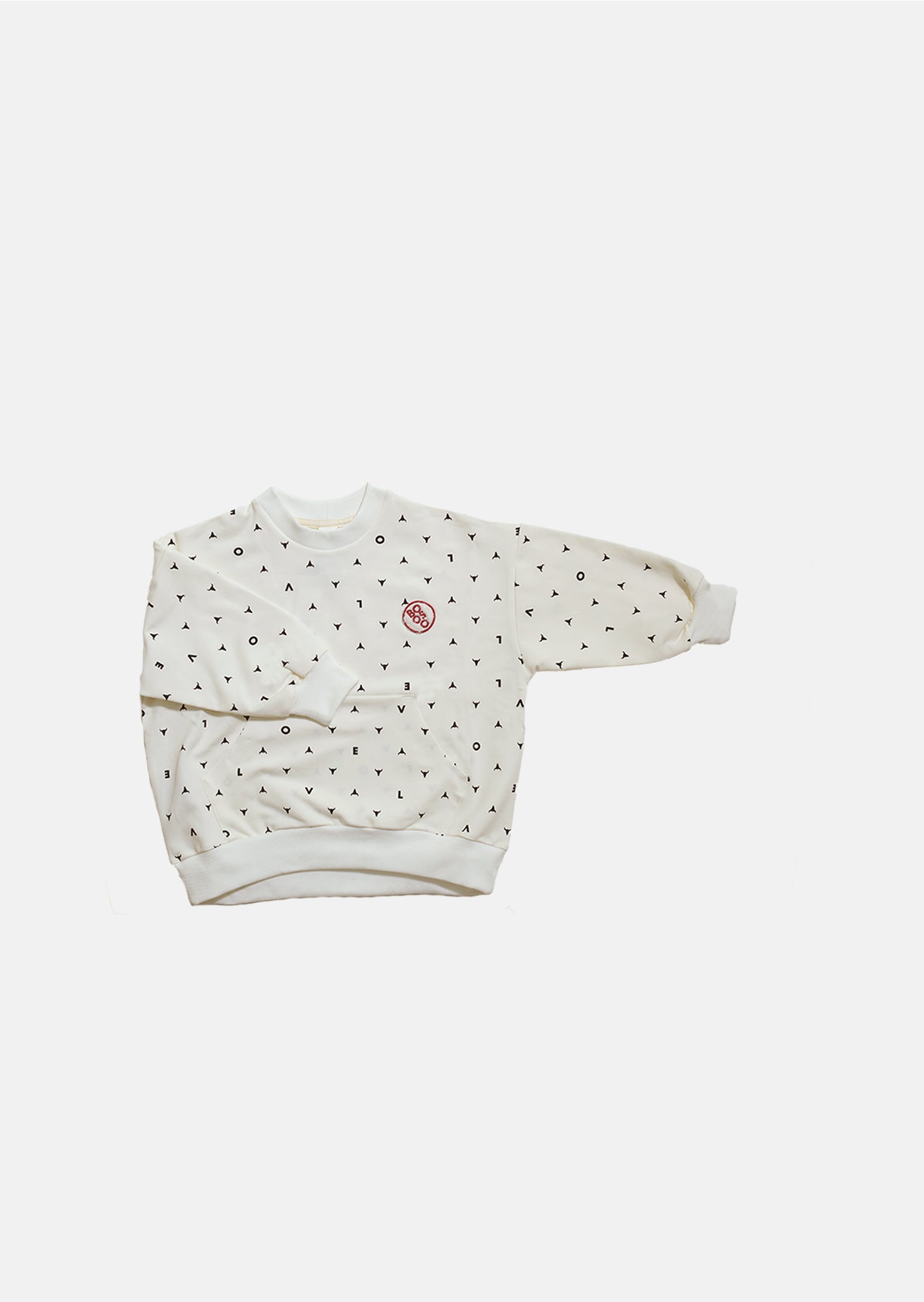 bluza dziecięca- LOVE SWEATSHIRT ecru/black