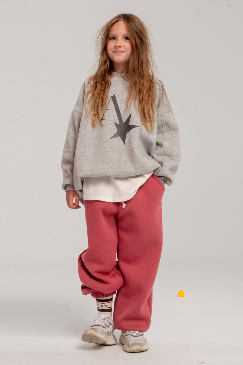 bluza dziecięca- SIMPLE APRES SWEATSHIRT gray marl