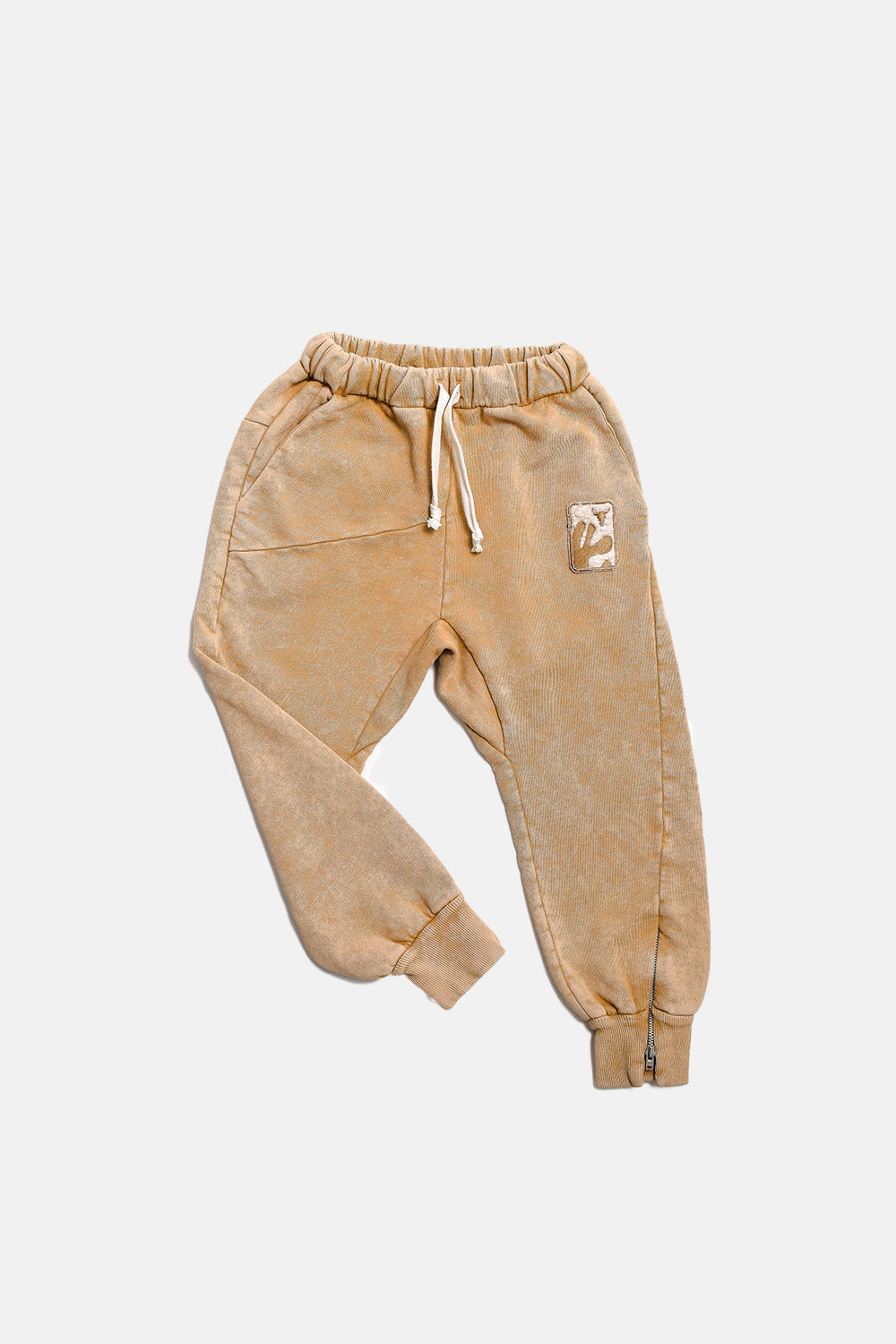 spodnie dziecięce - ZIP SHAPE PANTS acid beige