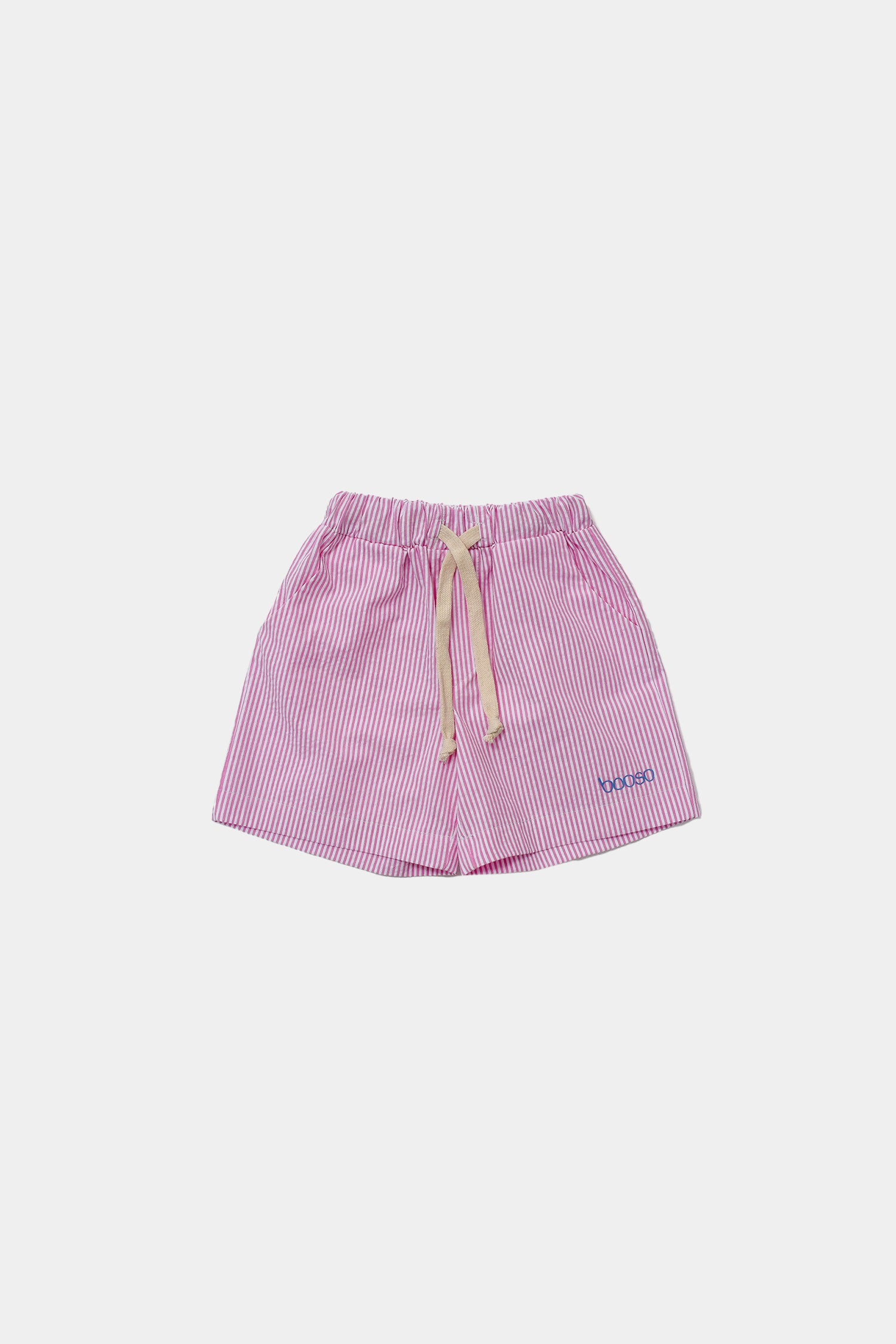 szorty dziecięce- STRIPED SHORTS pink/white