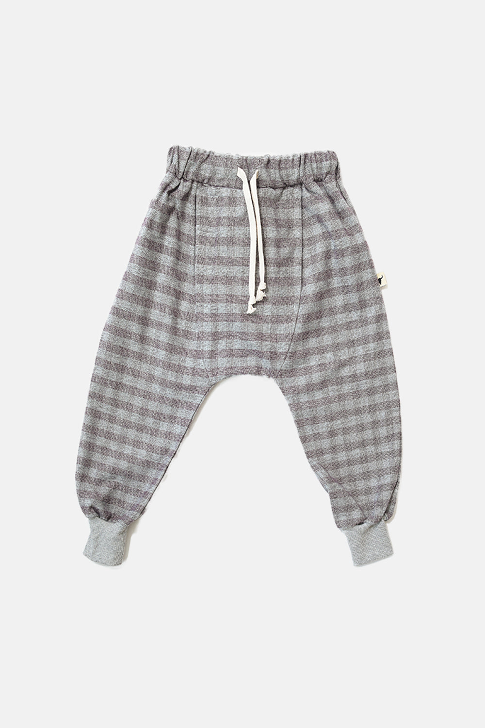spodnie dziecięce - CHECKED ELEGANT PANTS purple/gray