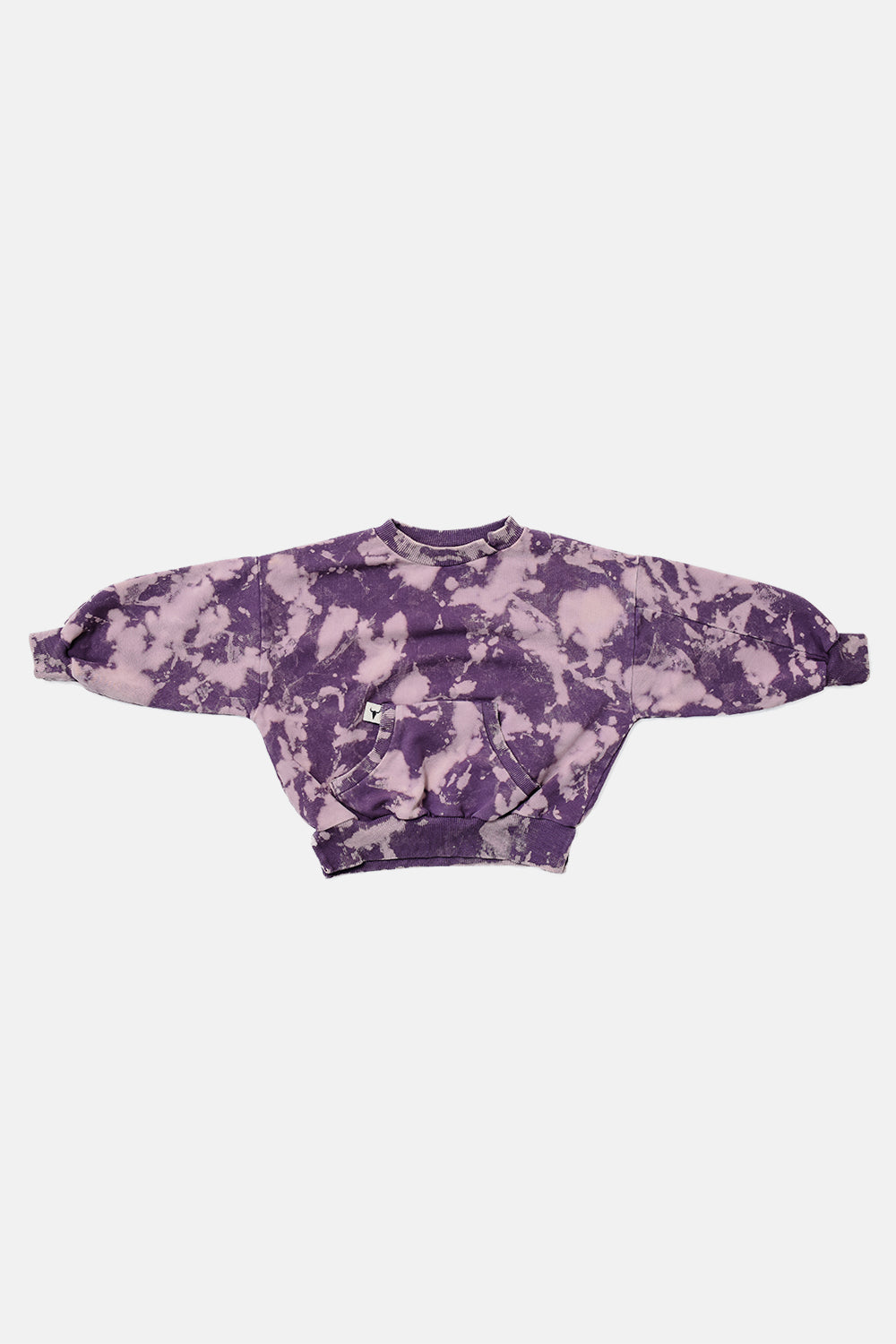 bluza dziecięca- SPLASH POCKET SWEATSHIRT purple/ecru