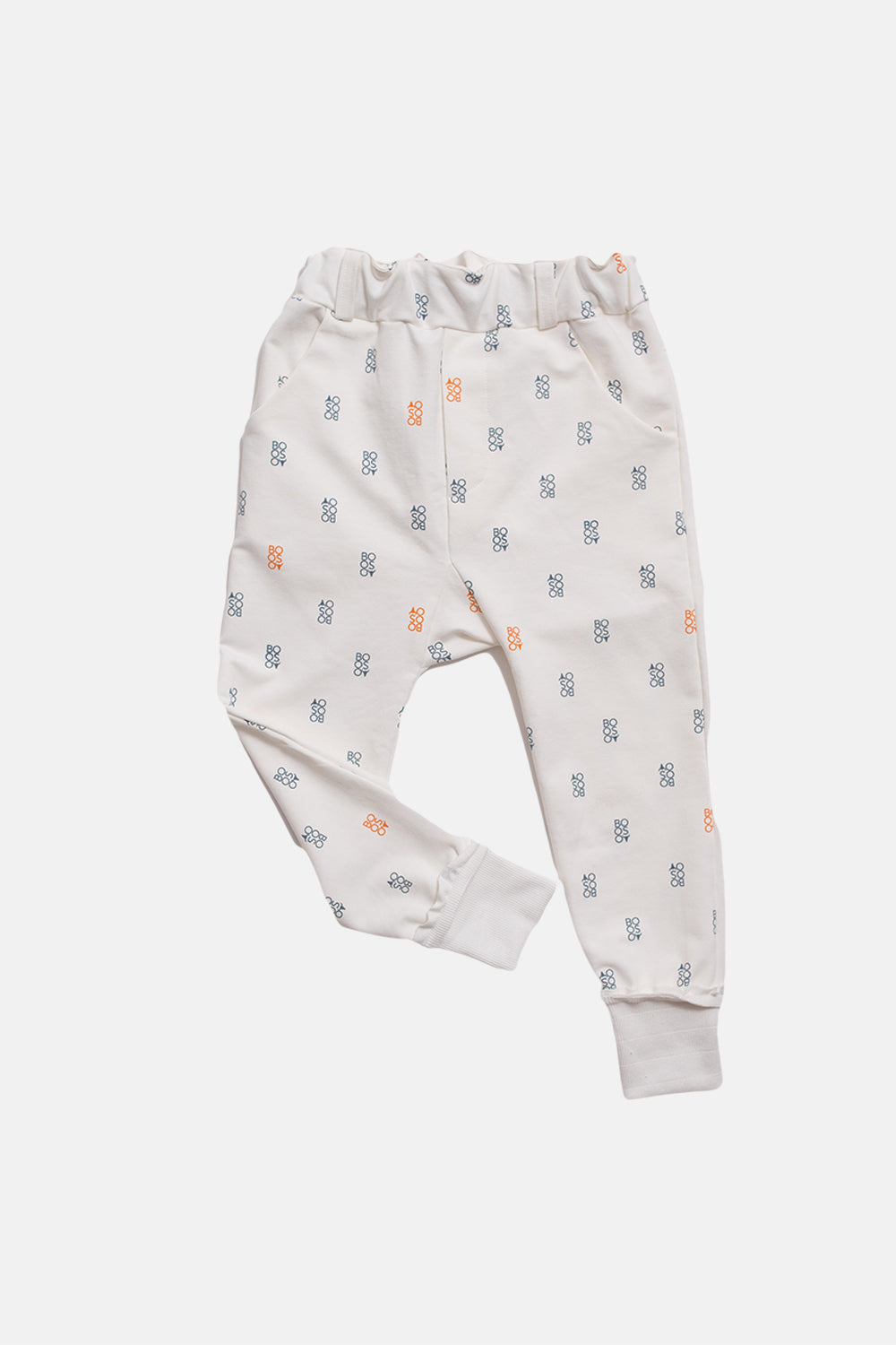 spodnie dziecięce - BOOSO SIMPLE PANTS off white/blue/orange