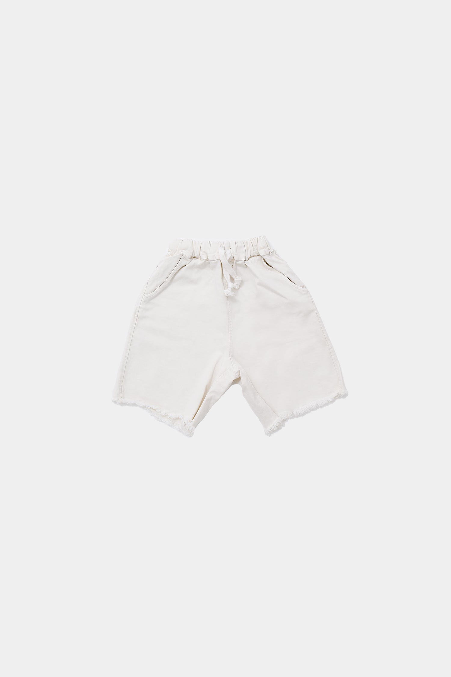szorty dziecięce - JEANS IVORY SHORTS