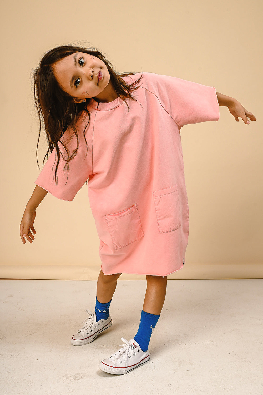sukienka dziecięca- POCKET DRESS pink