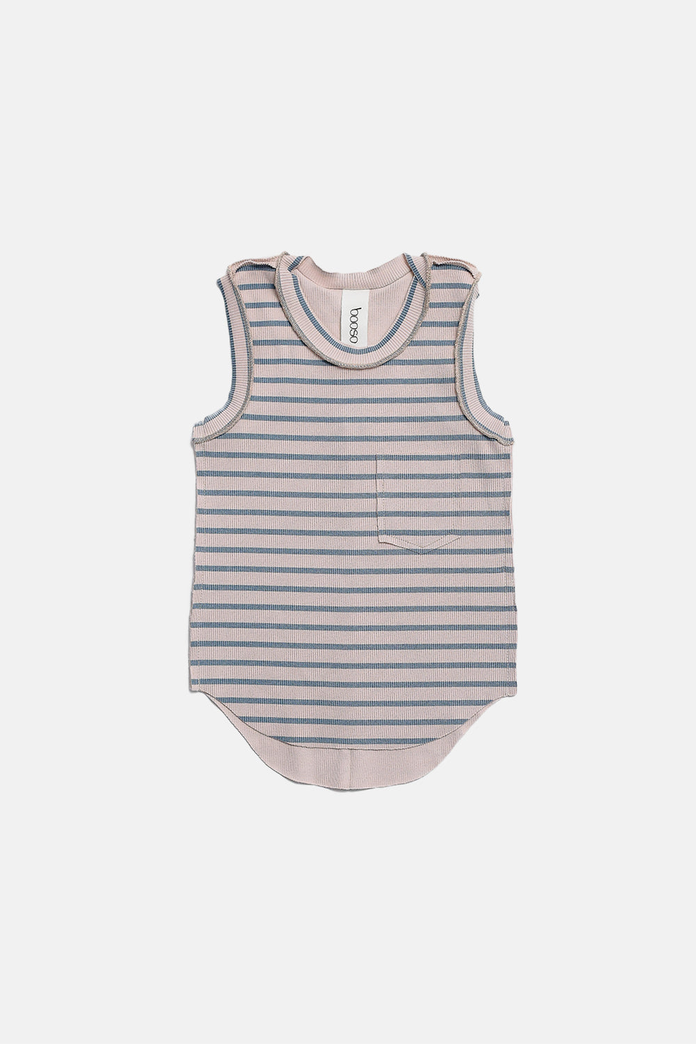 koszulka dziecięca- STRIPED BEIGE RIBB TOP beige/blue