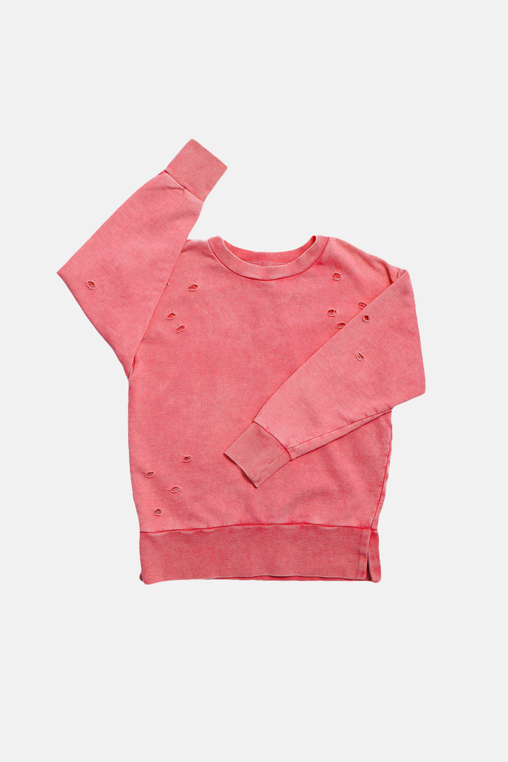 bluza dziecięca- TORN SWEATSHIRT pink