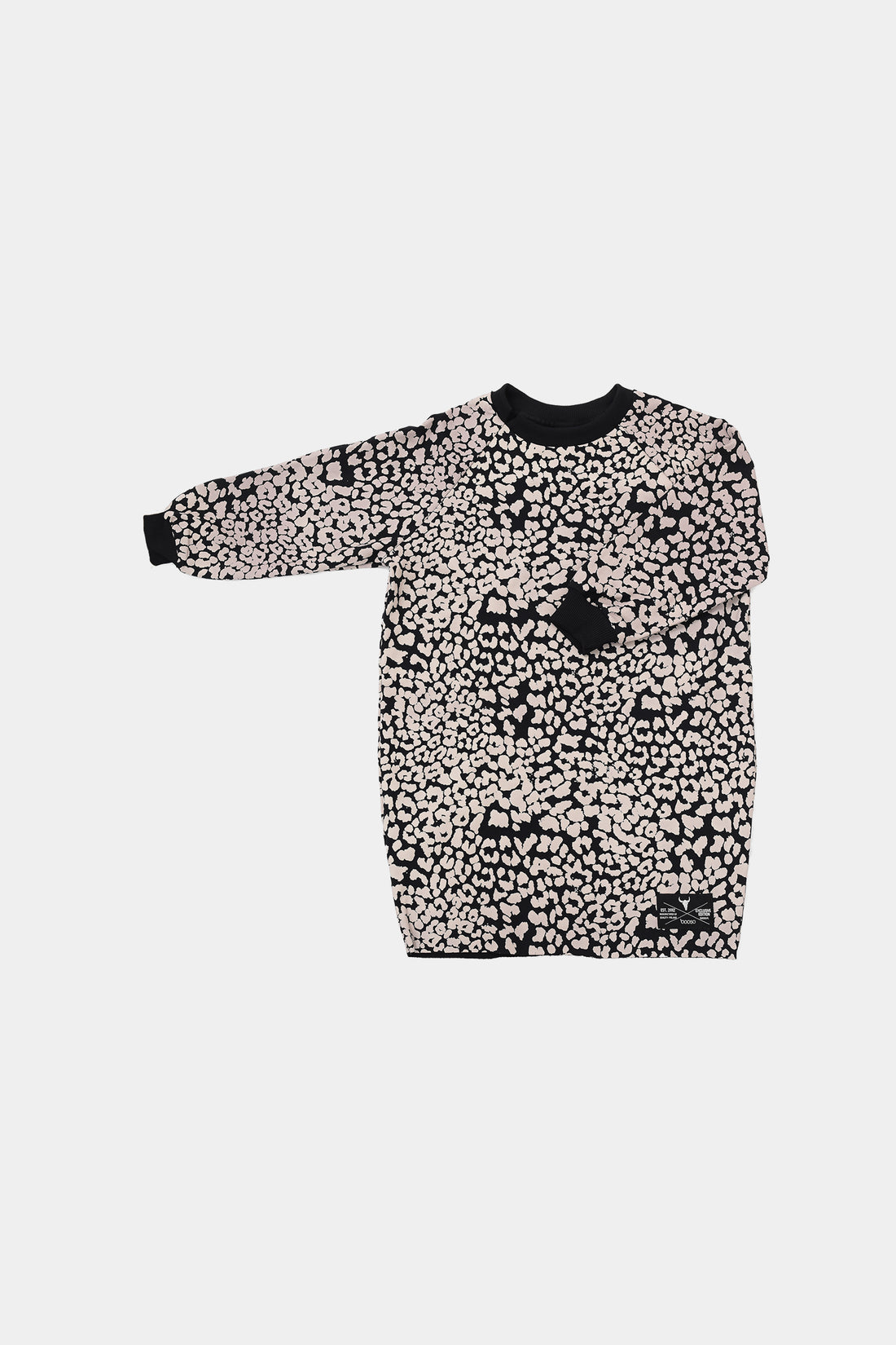 sukienka dziecięca- PANTHER DRESS black/ecru