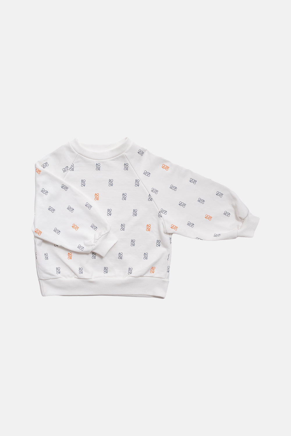 bluza dziecięca- BOOSO SWEATSHIRT ecru/orange/blue