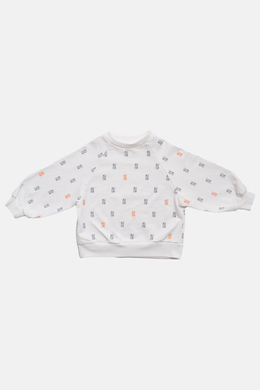 bluza dziecięca- BOOSO SWEATSHIRT ecru/orange/blue