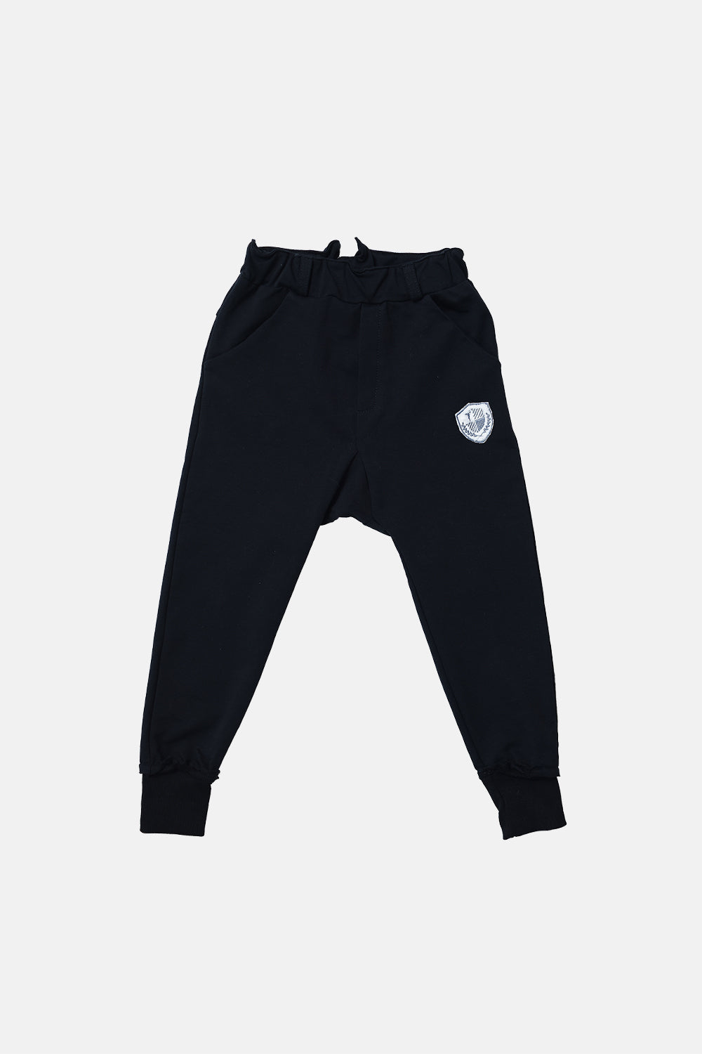 spodnie dziecięce - BLACK BUTTON PANTS black