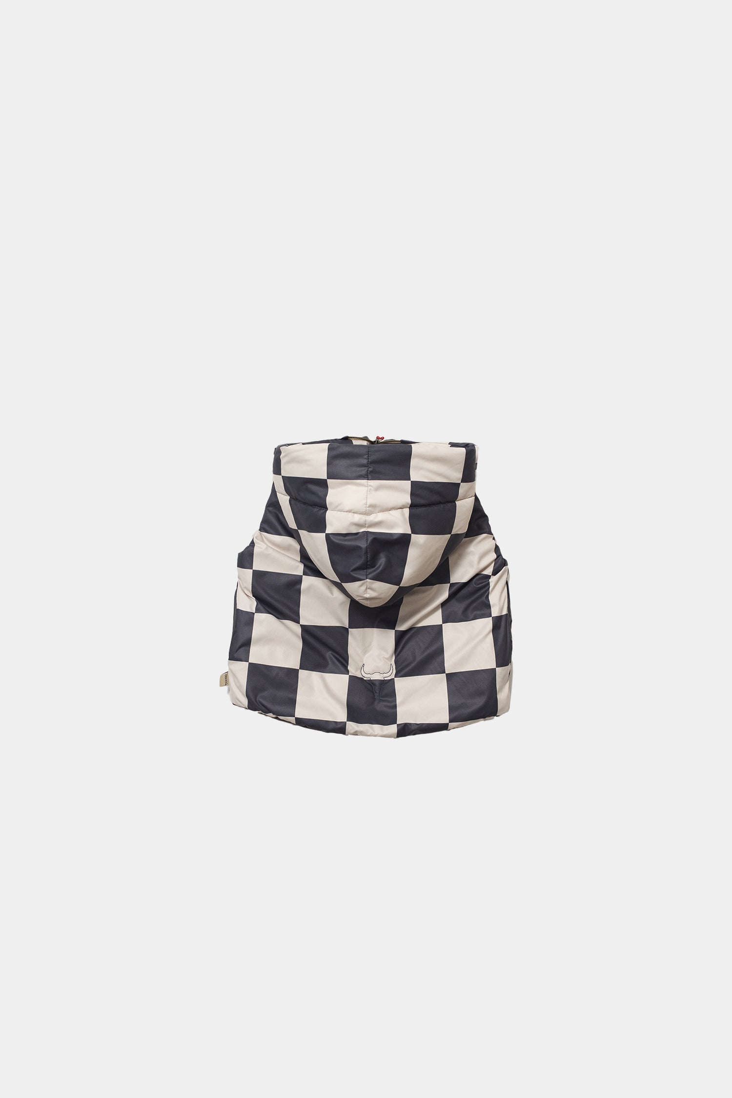 kamizelka dziecięca- CHECKED VEST graphite/beige