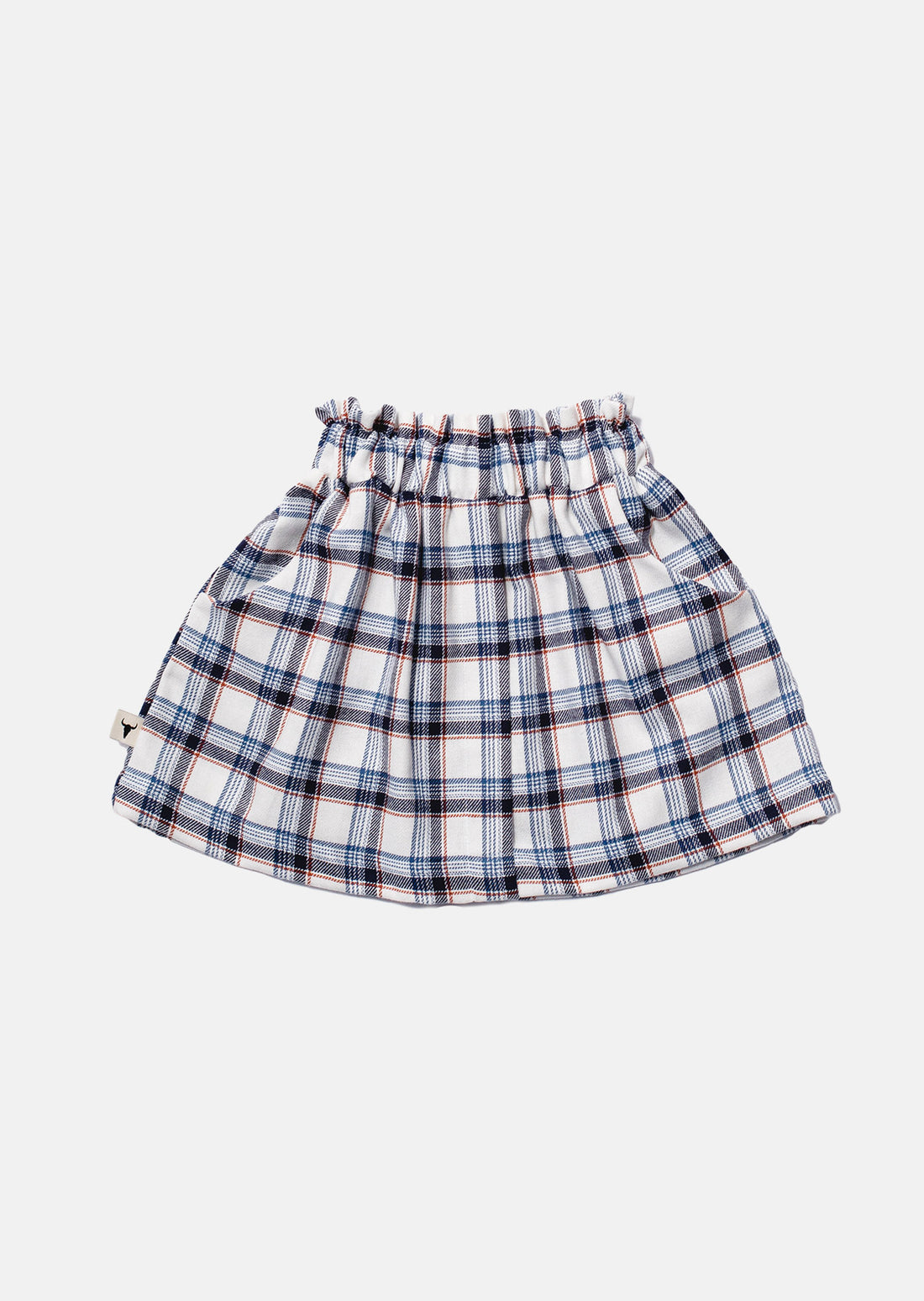 spódnica dziecięca- BIG GRILLE SKIRT ecru/blue/orange