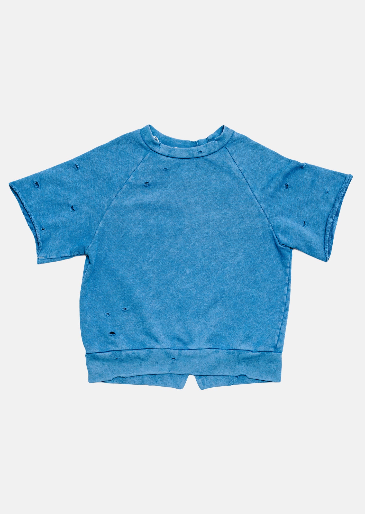 bluza dziecięca - TORN SHORT SWEATSHIRT blue