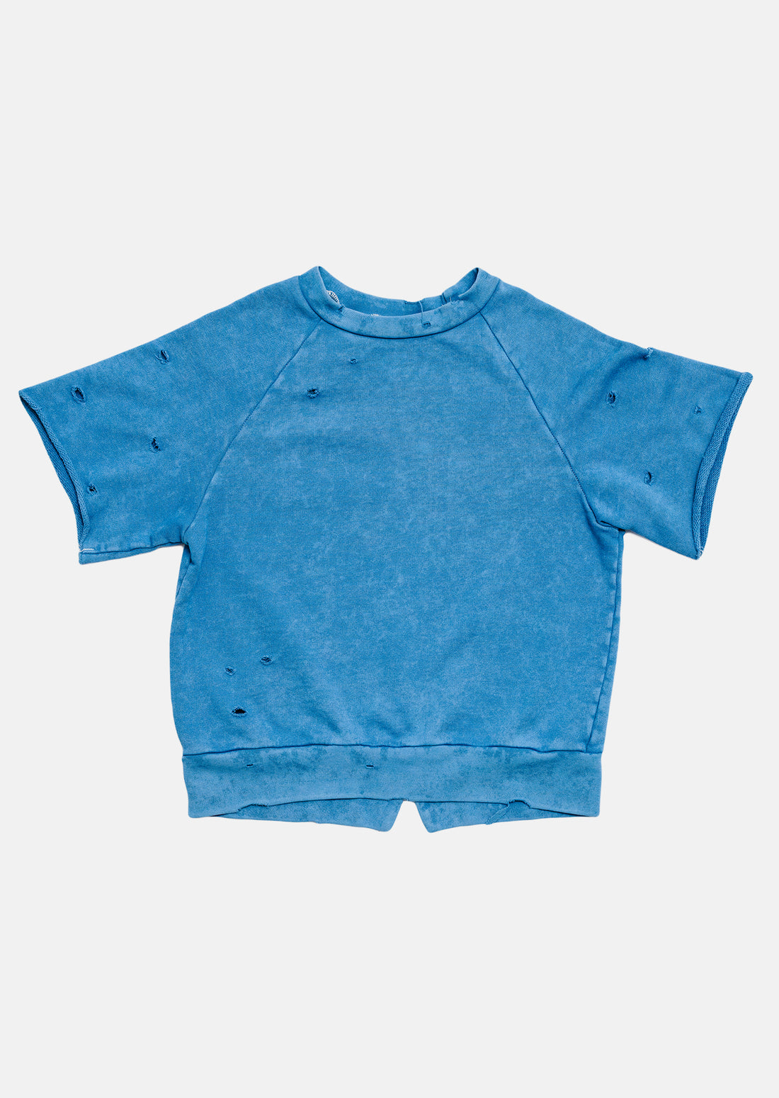 bluza dziecięca - TORN SHORT SWEATSHIRT blue