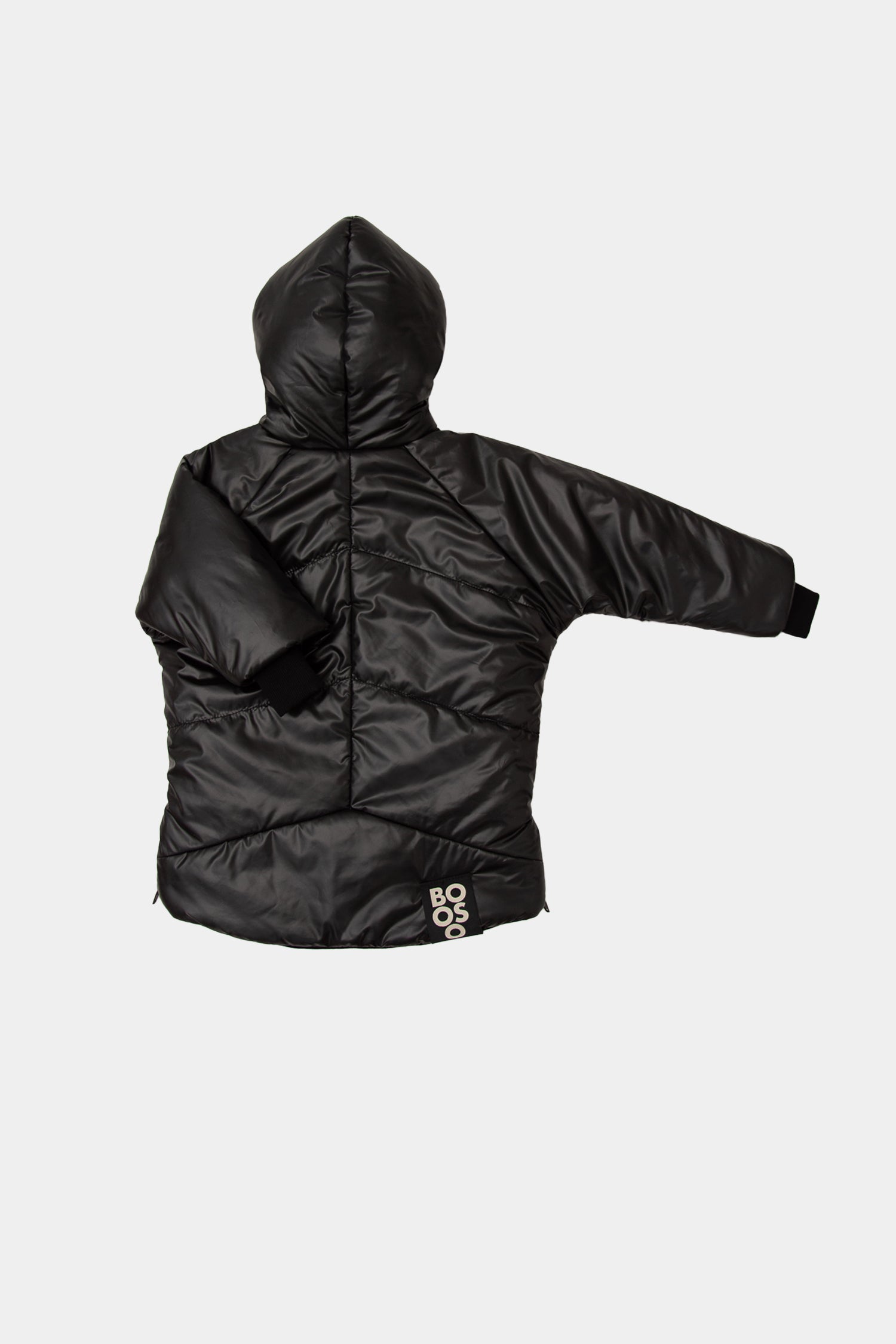 kurtka dziecięca- BLACK ZIP COAT