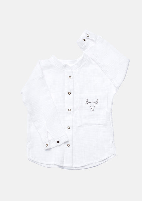 koszula dziecięca - MUSLIN SHIRT white