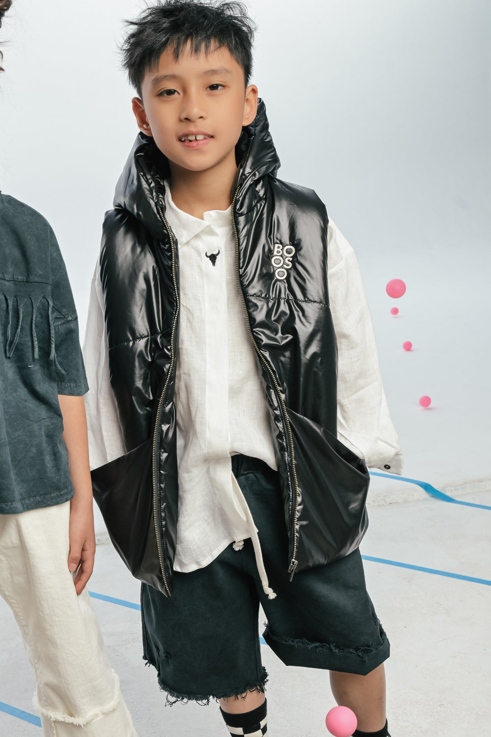 kamizelka dziecięca- BOOSO BLACK VEST black