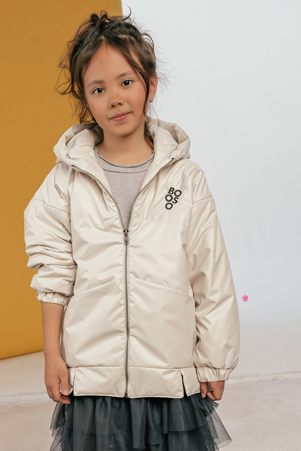 wiosenna kurtka dziecięca- BEIGE CLASSIC COAT