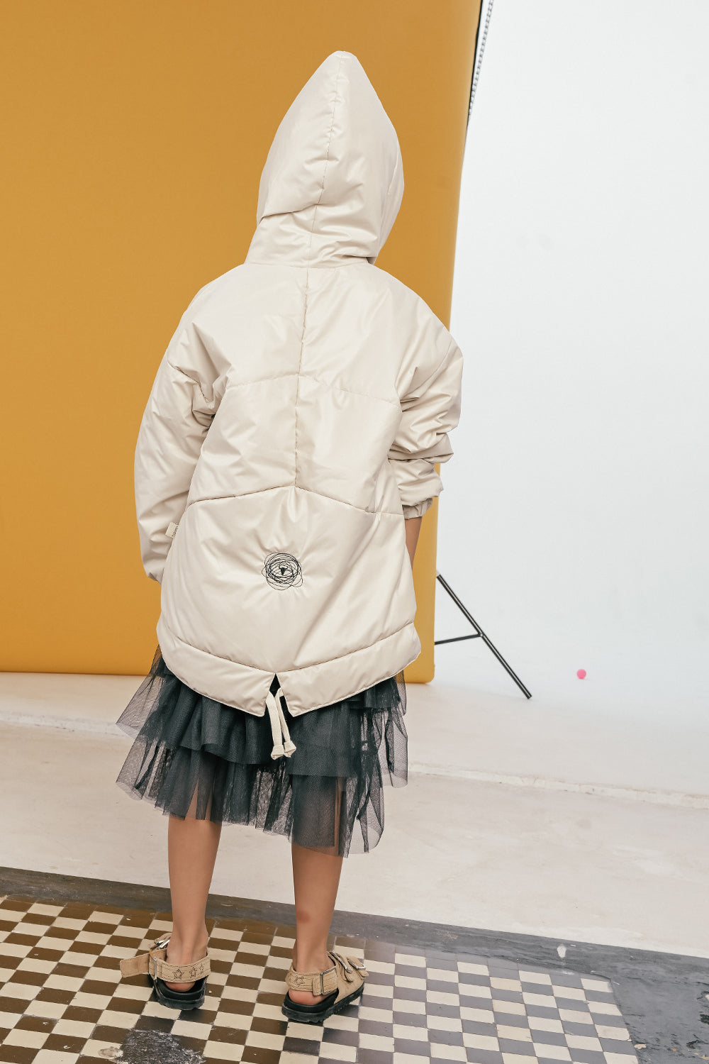 wiosenna kurtka dziecięca- BEIGE CLASSIC COAT