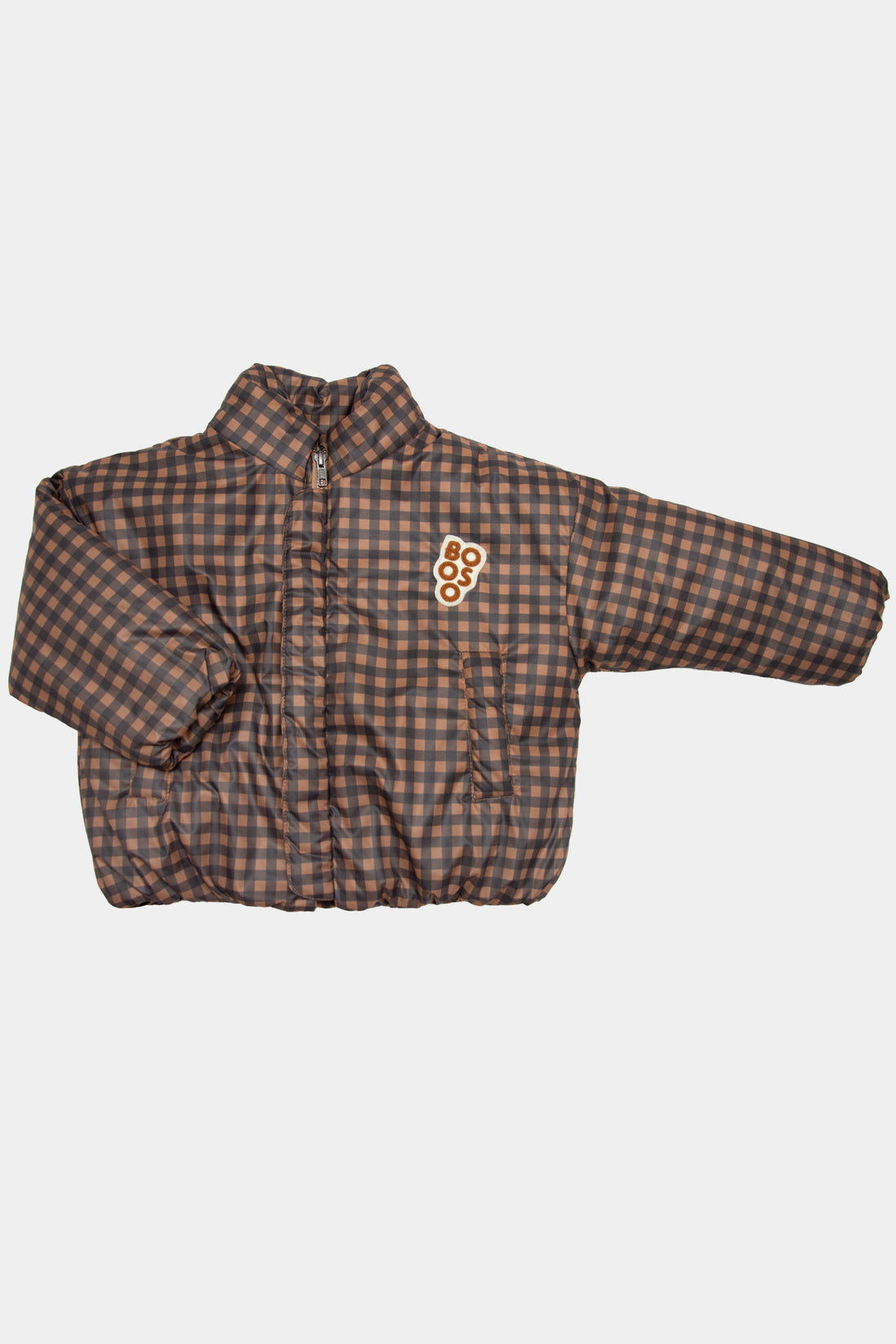 kurtka dziecięca- CAMEL WIDE CHECKED COAT
