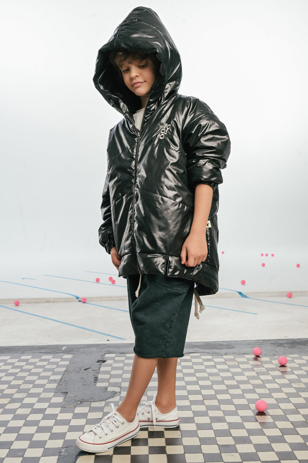 wiosenna kurtka dziecięca- BLACK CLASSIC COAT
