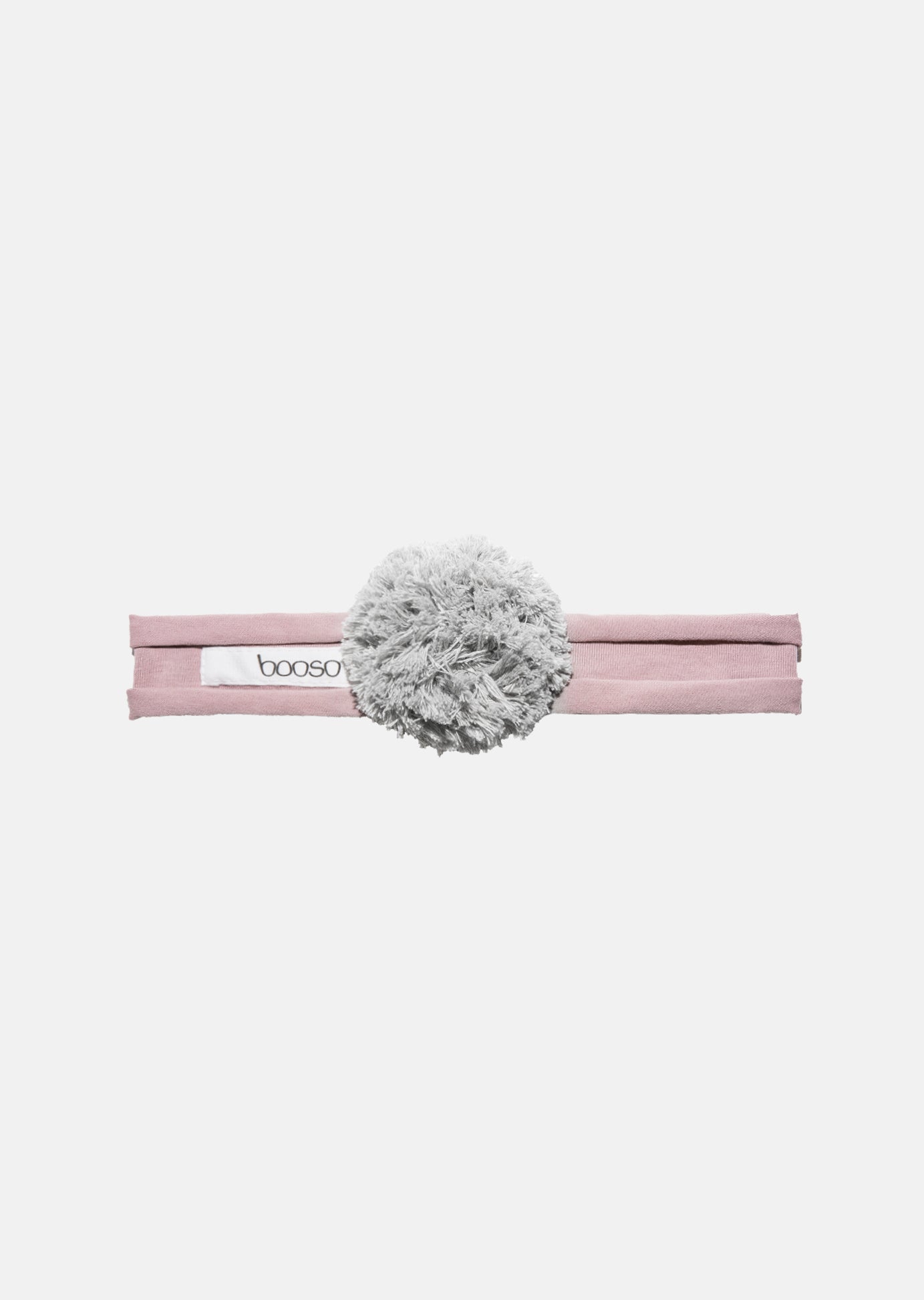opaska dziecięca- HEADBAND Pompon dusty pink/gray