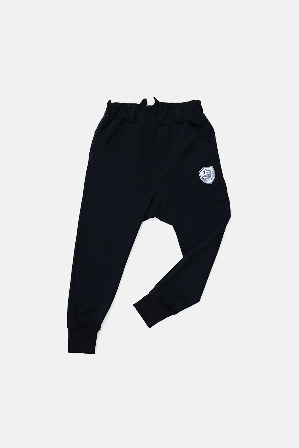 spodnie dziecięce - BLACK BUTTON PANTS black
