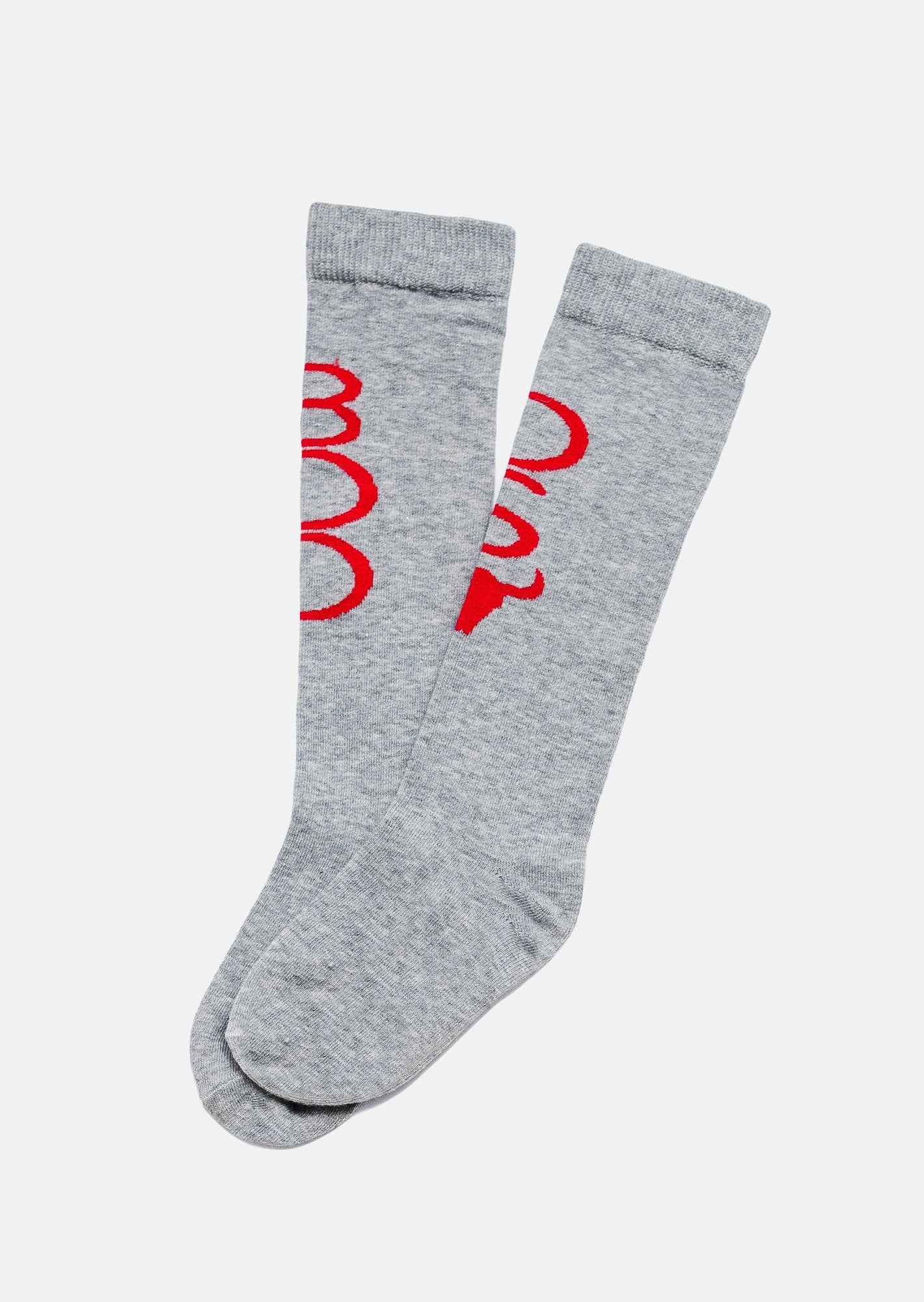 skarpety dziecięce - BOOSO GRAY SOCKS gray/red