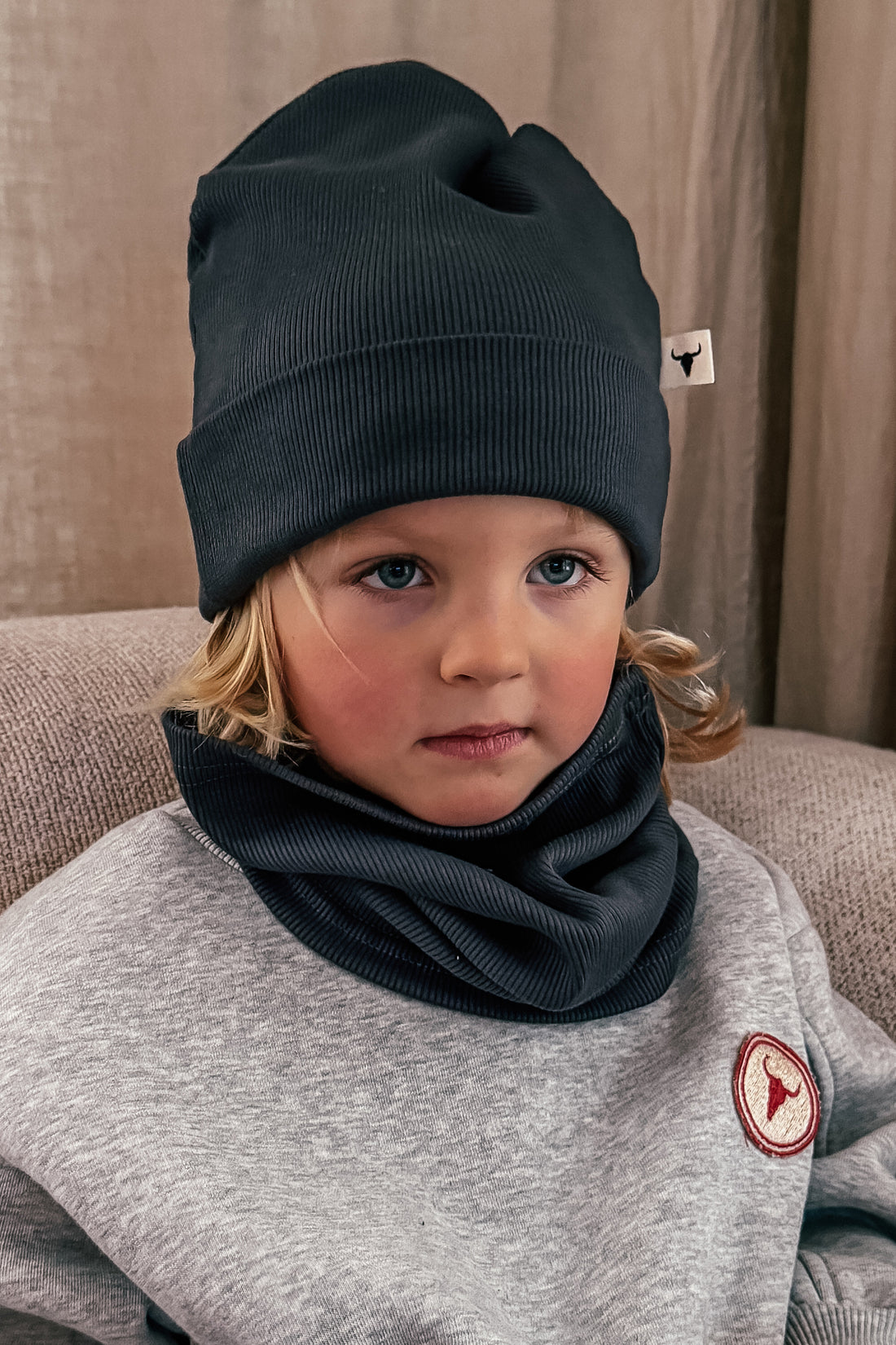 czapka dziecięca- RIBBING BEANIE WINTER graphite
