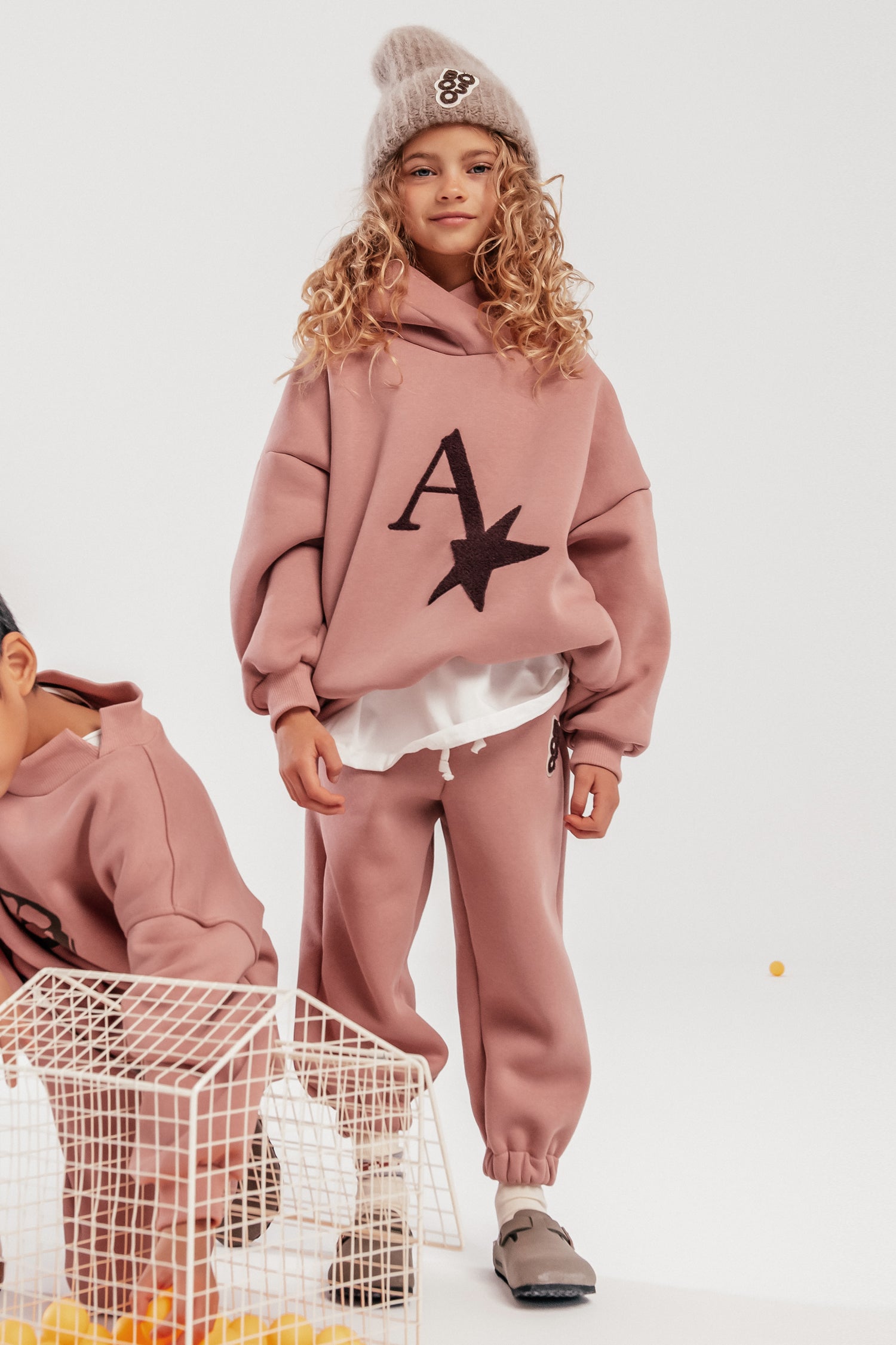 spodnie dziecięce- WARM WIDE PANTS PINK