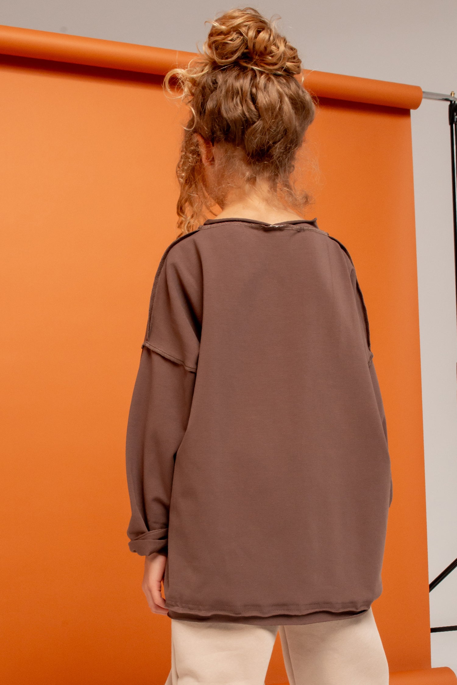 koszulka dziecięca- BOXY BOOSO LONGSLEEVE brown